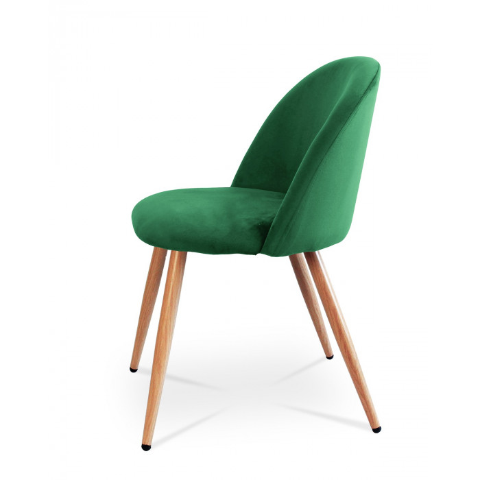 Krzesło tapicerowane SOLO - zieleń butelkowa /...