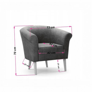 Fotel tapicerowany ESPERO - miodowy / R41 2/9