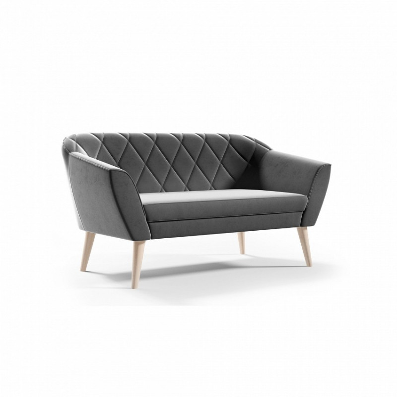 Sofa w stylu skandynawskim GLORIA 2 - szary / R91 1/9