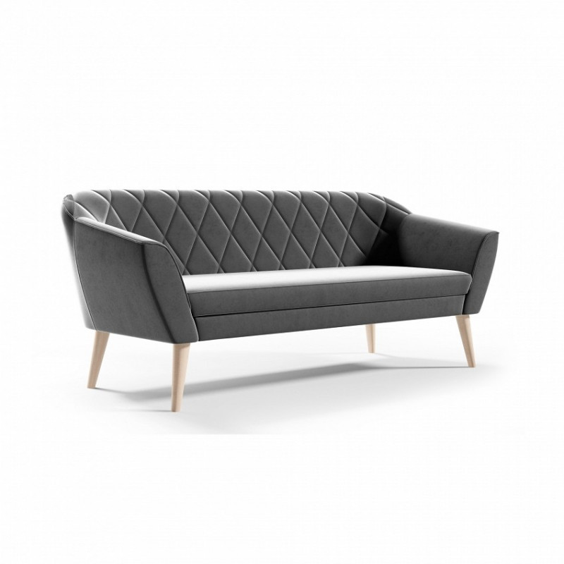 Elegancka sofa tapicerowana GLORIA 3 - szara / R91 1/9