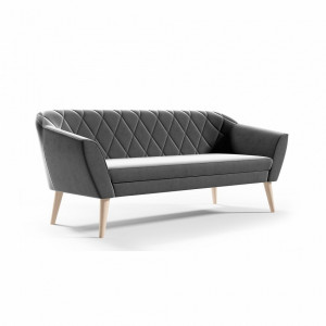 Elegancka sofa tapicerowana GLORIA 3 - szara / R91