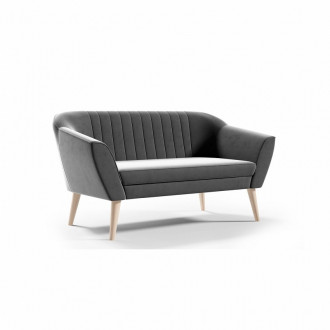 Stylowa sofa tapicerowana KAYA - szary / R91