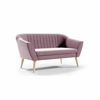 Sofa w aksamitnej tkaninie KAYA 2 - róż / R62