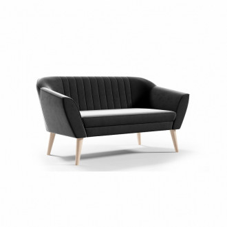 Sofa tapicerowana do salonu PIRS 2 - czarna / R100