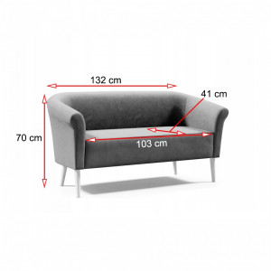 Nowoczesna sofa tapicerowana ESPERO 2 - czarna / R100 2/9