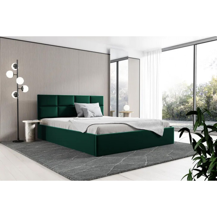 Łóżko tapicerowane do sypialni GOBI / zielone /...