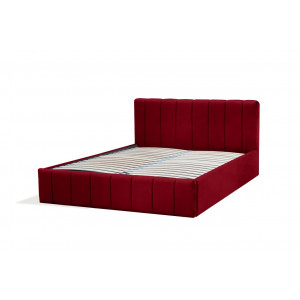 Nowoczesne łóżko tapicerowane NINA / czerwony / R61