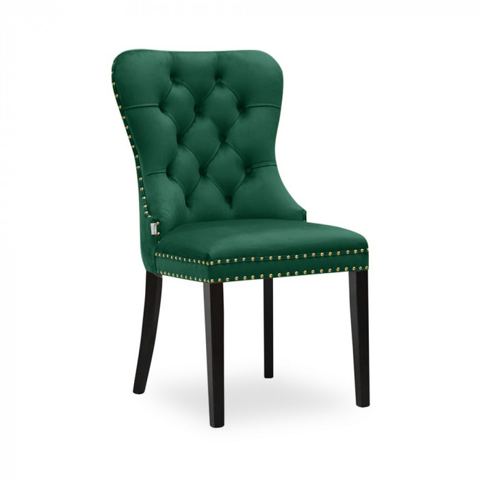 Krzesło MADAME II zielony/ noga czarna