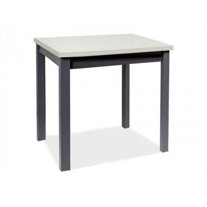 Stół adam biały mat / czarny 90x65