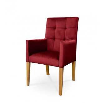 Elegancki fotel tapicerowany Carol / czerwony / R61