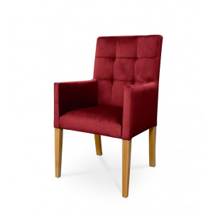 Elegancki fotel tapicerowany Carol / czerwony / R61