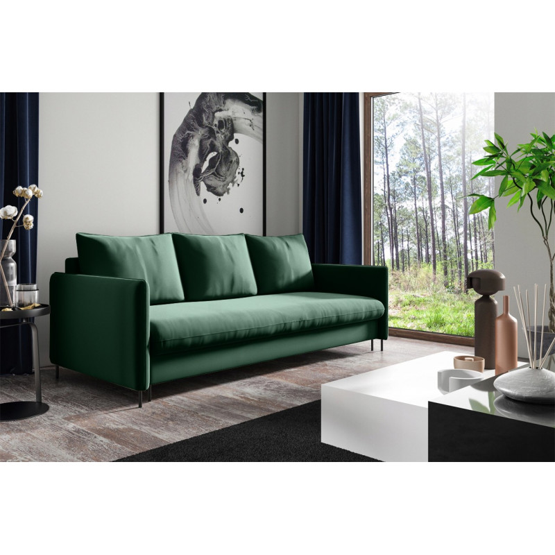 Sofa tapicerowana z funkcja spania BELISSA - zielony / R38 5/9