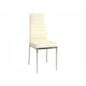 Krzesło h261 chrom/biały ekoskóra