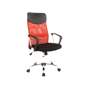 Fotel obrotowy q-025 czerwono/czarny