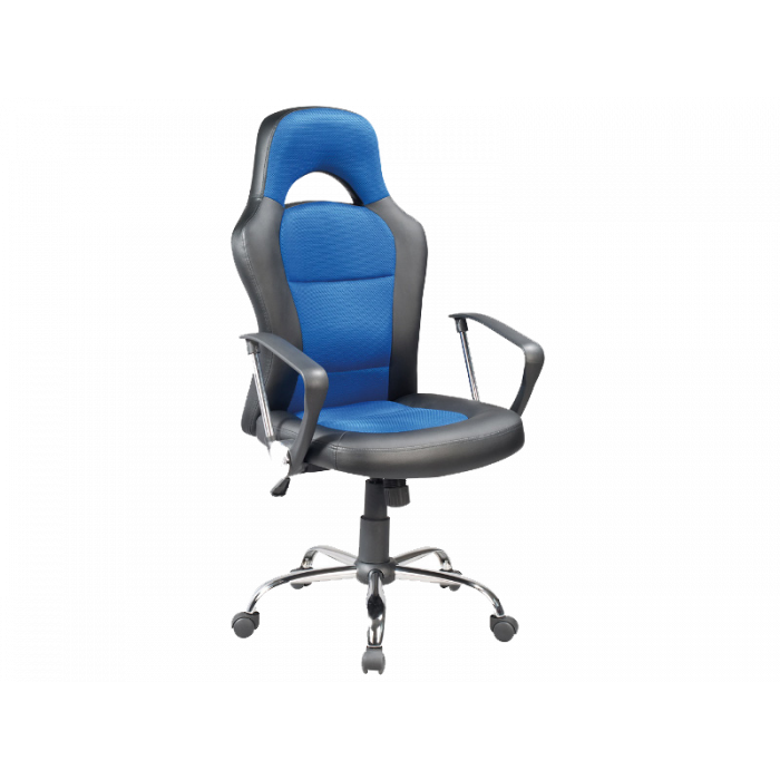 Fotel obrotowy q-033 czarny/niebieski