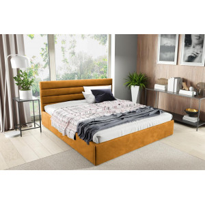 BELLA łóżko tapicerowane do sypialni / miodowy / R41 2/9