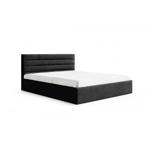Łóżko sypialniane BELLA tkanina velvet / czarny / R100