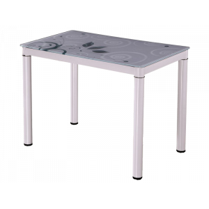 Stół damar biały/biały stelaż 100x60