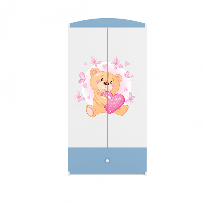 Szafa uchylna z grafiką do dziecięcego pokoju babydreams - Miś z motylkami