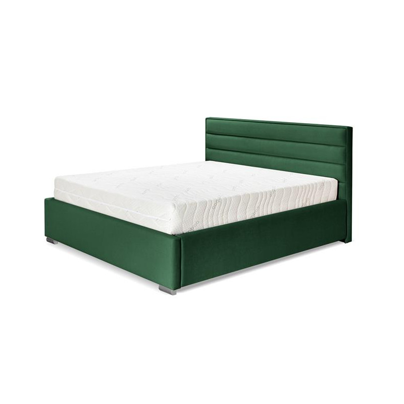 Nowoczesne łóżko z stelażem do sypialni - 120x200 z opcją wyboru rozmiaru CEZAR zielone 1/9