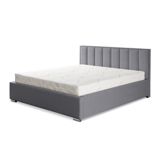 Eleganckie łóżko z stelażem do sypialni - 120x200 z opcją wyboru rozmiaru HUGO szare