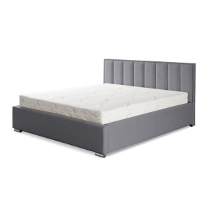 Eleganckie łóżko z stelażem do sypialni - 120x200 z opcją wyboru rozmiaru HUGO szare