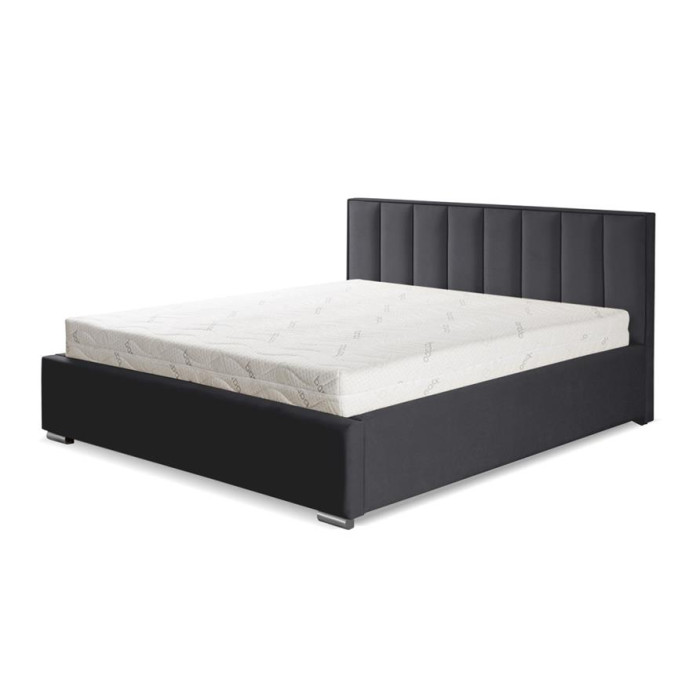 Eleganckie łóżko z stelażem do sypialni - 120x200 z opcją wyboru rozmiaru HUGO czarny