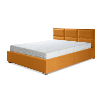 Gładkie łóżko z stelażem do sypialni - 120x200 z opcją wyboru rozmiaru IMBIR miodowy