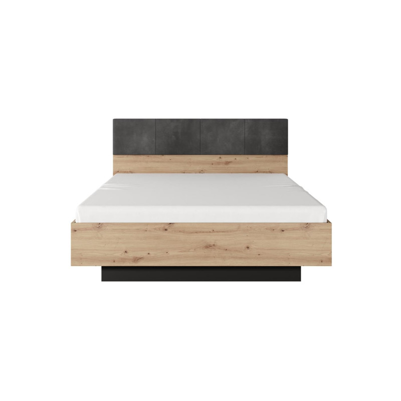 Drewniane łóżko AMARA z pojemnikiem na pościel 160x200 dąb artisan/antracyt 4/9