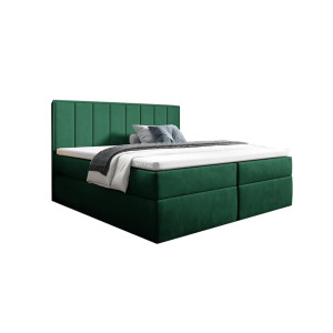 Nowoczesne łóżko kontynentalne z topperem do sypialni - 120x200 z opcją wyboru rozmiaru HAVANA zielone 1/9