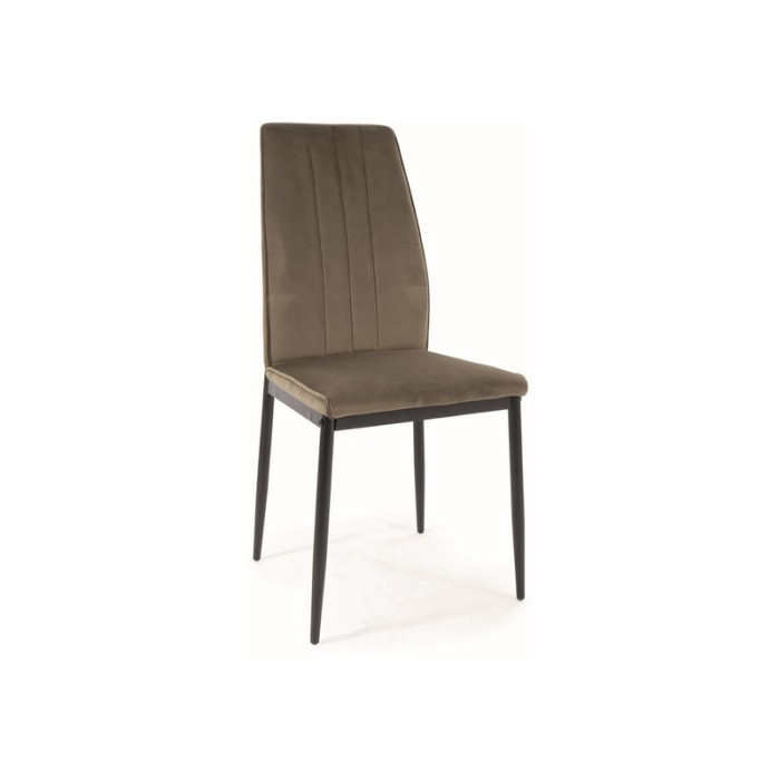 Krzesło atom velvet czarny stelaż/oliwka bluvel 77