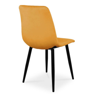Wygodne krzesło do jadalni w stylu loftowym TUX miodowy / noga czarna 1 3/9