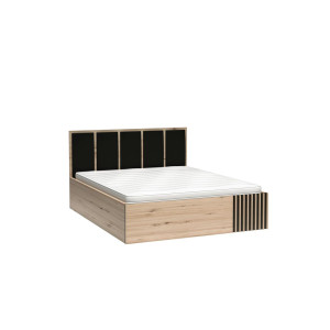 Łóżko do sypialni z lamelami CALI C-16 dąb artisan 160x200 1