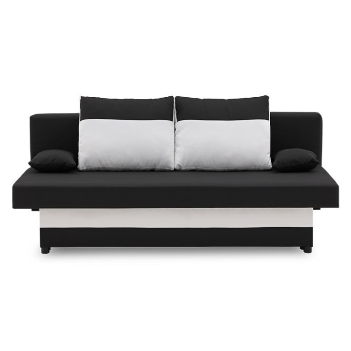 Nowoczesna kanapa do salonu GLO / HAITI17+0 czarny+biały 1