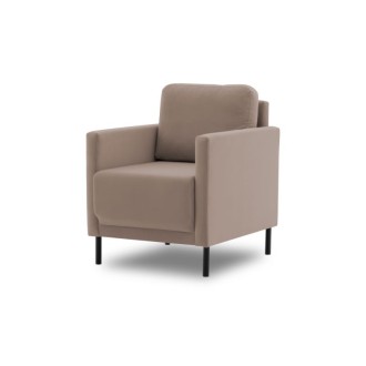 Klasyczny fotel welurowy do salonu LAYLA 55 / TR05 jasny brązowy