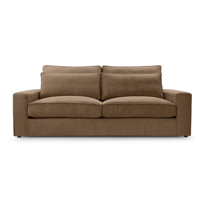 Sofa z wygodnym siedziskiem CHANEL / LINCOLN17 brązowy