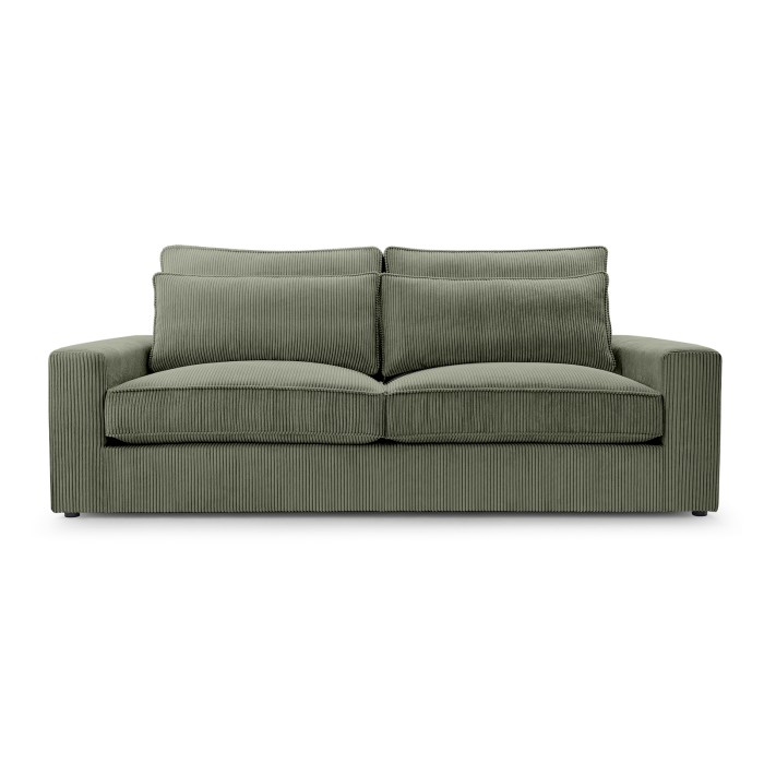 Sofa z wygodnym siedziskiem CHANEL / LINCOLN37 jasny zielony
