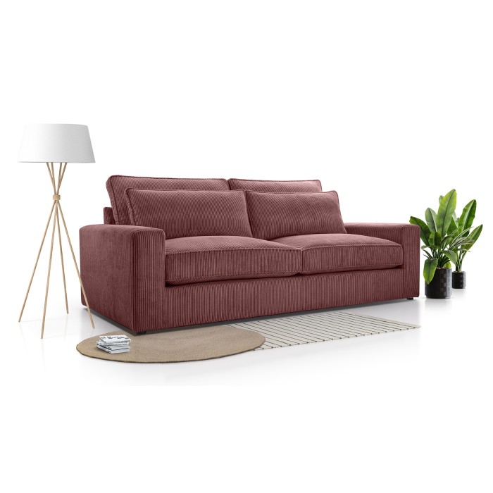 Sofa z wygodnym siedziskiem CHANEL / LINCOLN57 bordowy