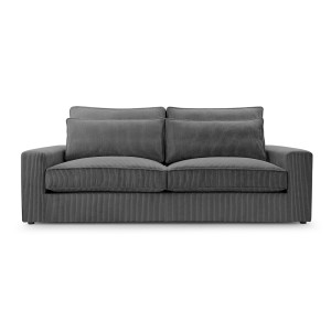 Sofa z wygodnym siedziskiem CHANEL / LINCOLN90 ciemny szary