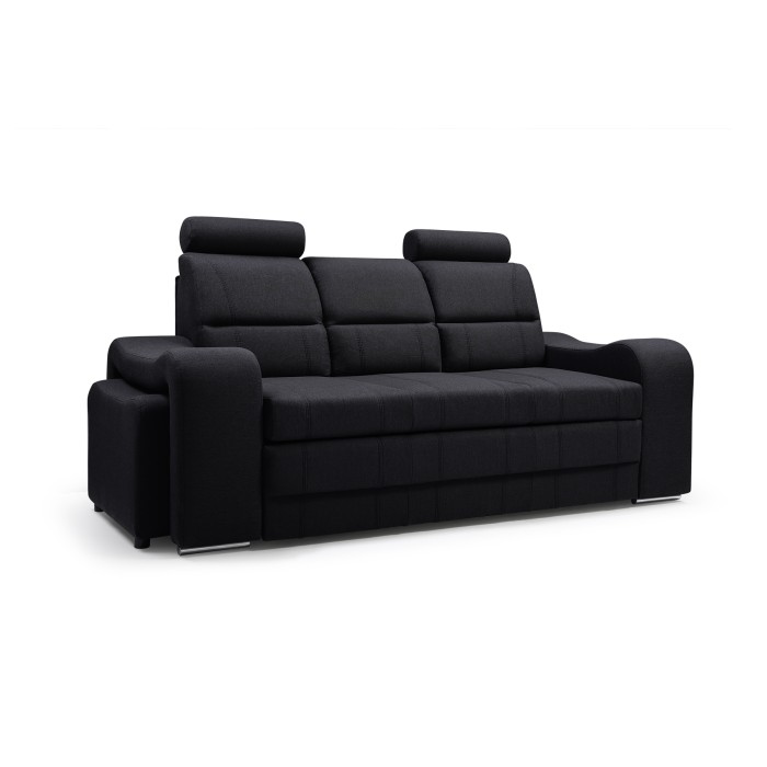 Rozkładana sofa z pufami POGO / INARI100 czarny