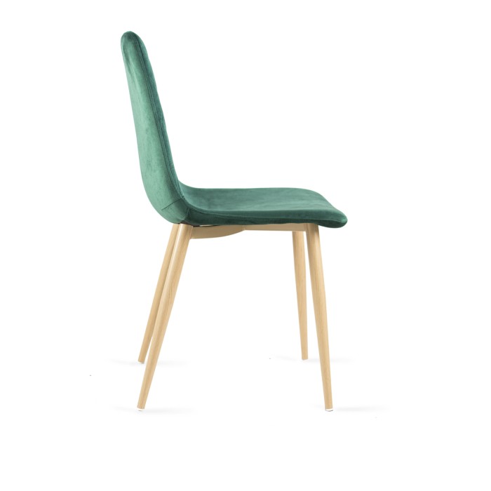 Krzesło tapicerowane Zielone welur do jadalni,...