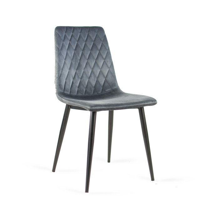Krzesło tapicerowane VERSO ciemnoszary / noga czarna