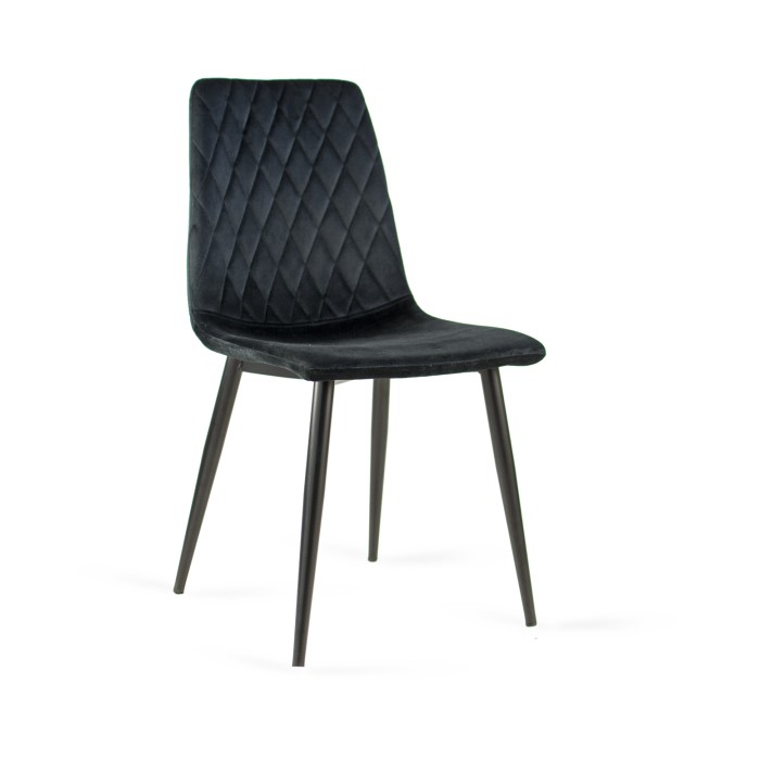Krzesło tapicerowane VERSO czarny / noga czarna