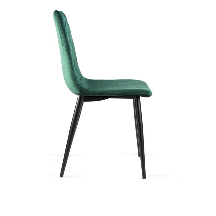 Krzesło tapicerowane VERSO zielony / noga czarna