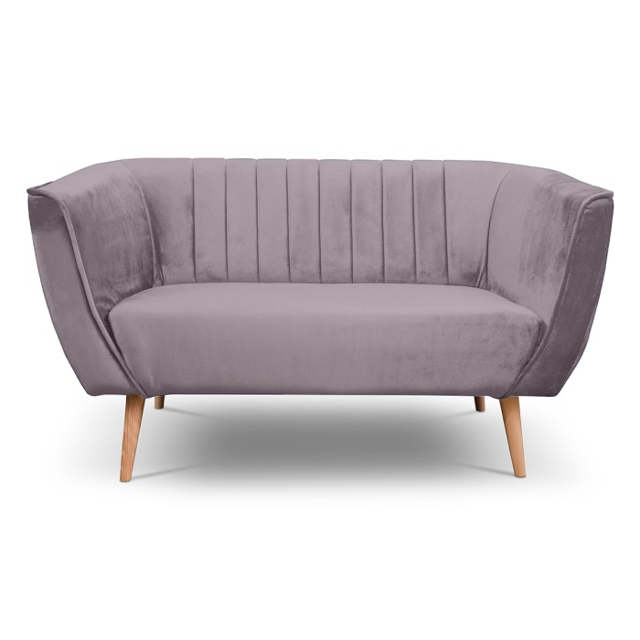 Sofa dwuosobowa z przeszyciami w stylu skandynawskim PIK 2 / MON62 wrzosowy