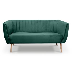 Sofa trzyosobowa w stylu skandynawskim PIK 3 / MON37 butelkowa zieleń