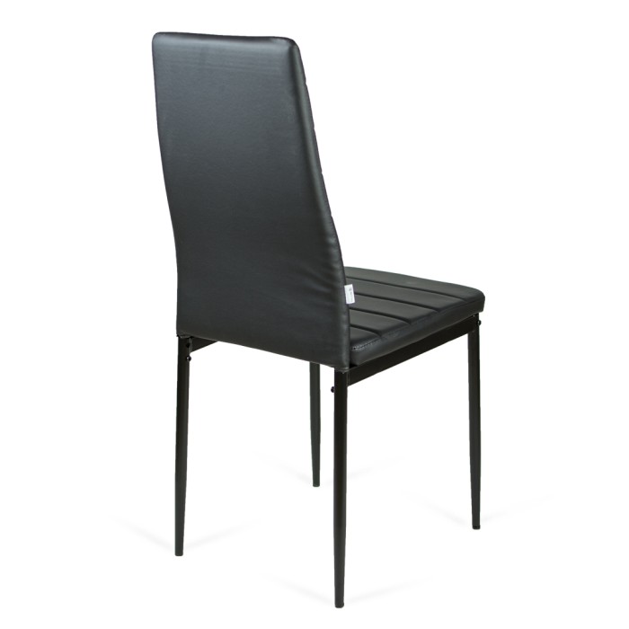 Zestaw 4 Krzeseł do jadalni FADO czarne + noga czarna