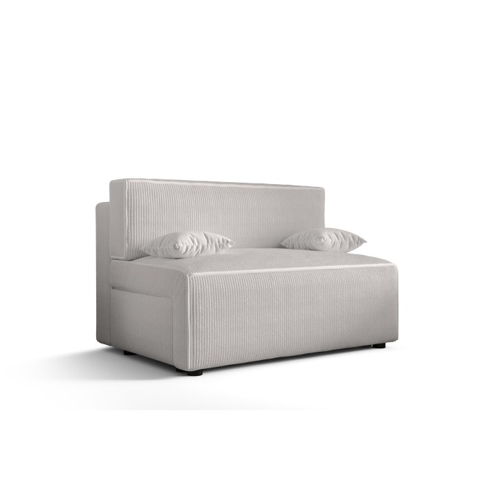 Sofa z funkcją spania sztruksowa CORDU Brudna biel