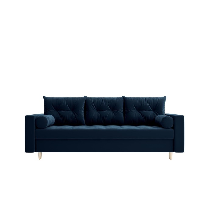 Pikowana sofa z funkcją spania CANDY Granatowa