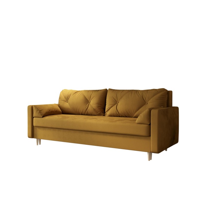 Elegancka sofa z funkcją spania ATRA Miodowa